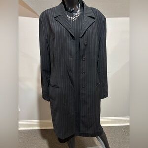 Amanda Smith Woman black pinstripe jacket dress 22 22W 2 pc